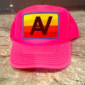 Aviator Nation pink trucker hat